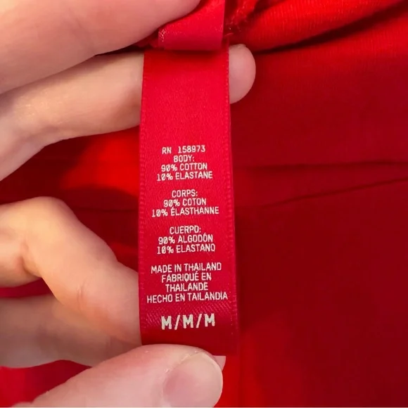 SKIMS Cherry Red Foldover Flare Yoga Pants - Picture 7 of 7